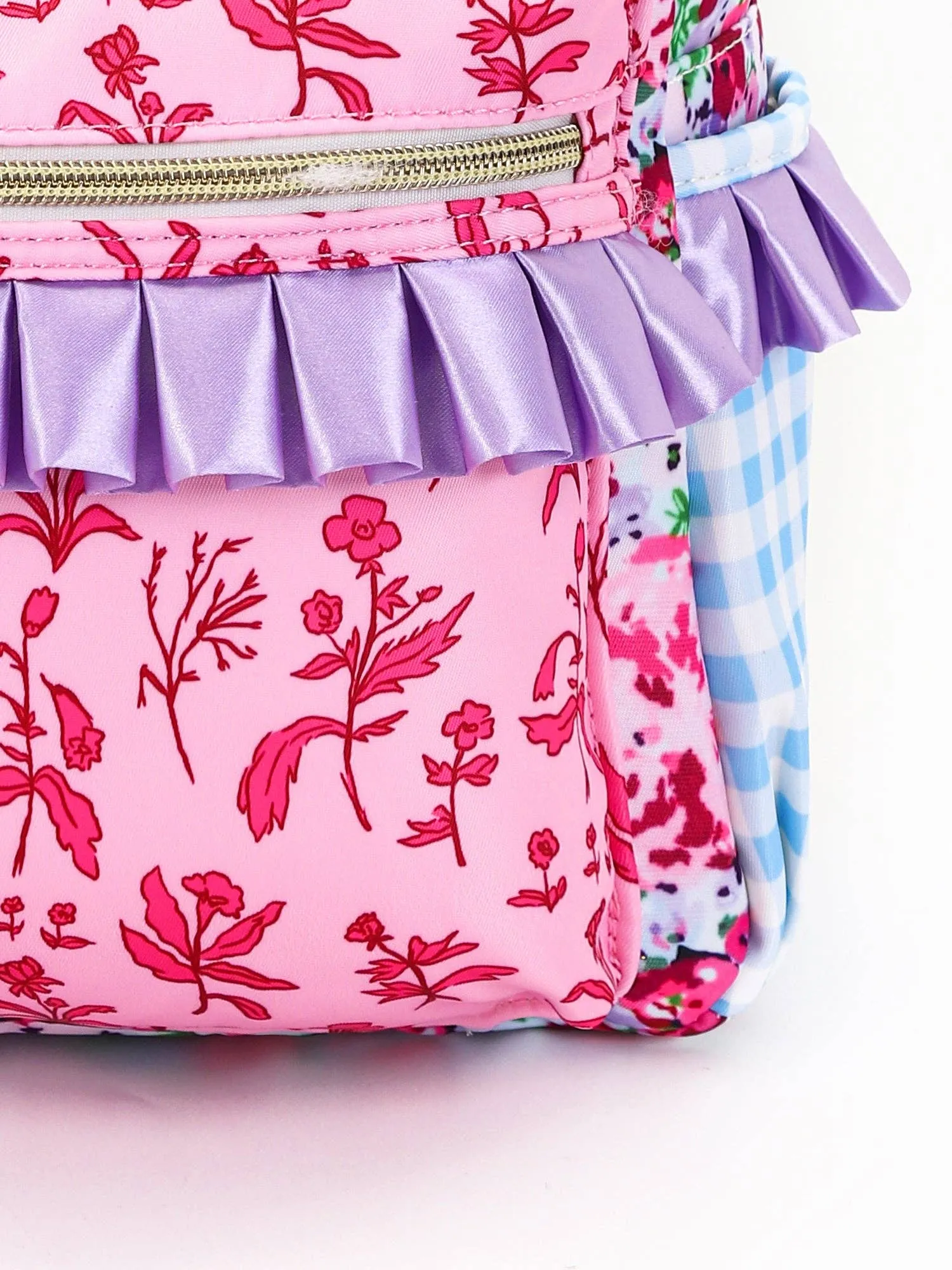 - Pink Lavender Flower Girls Ruffle Backpack