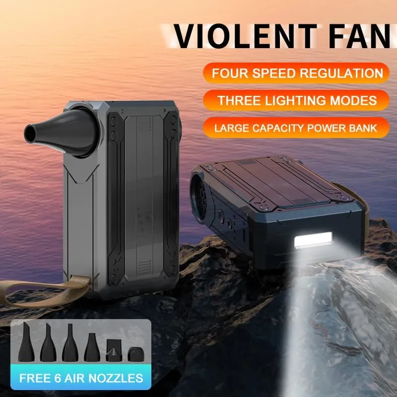 100000RPM Electric Air Duster,4 Gear Adjustable Air Blower with 3 Lighting Models,Large Capacity Power Bank,Rechargeable Cordless Keyboard Cleaning Jet Dry Blower for Computer House Outdoor