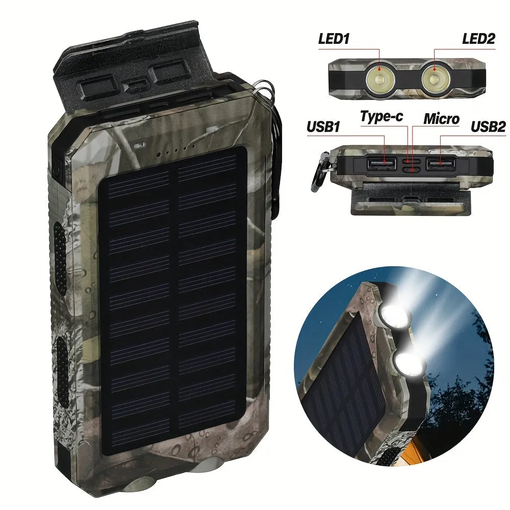 10000Ah USB Portable Charger Solar Power Bank