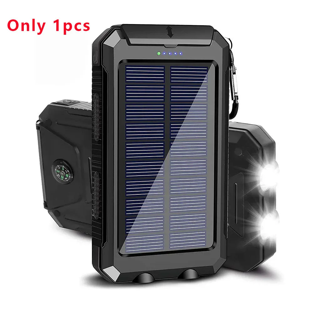 10000Ah USB Portable Charger Solar Power Bank