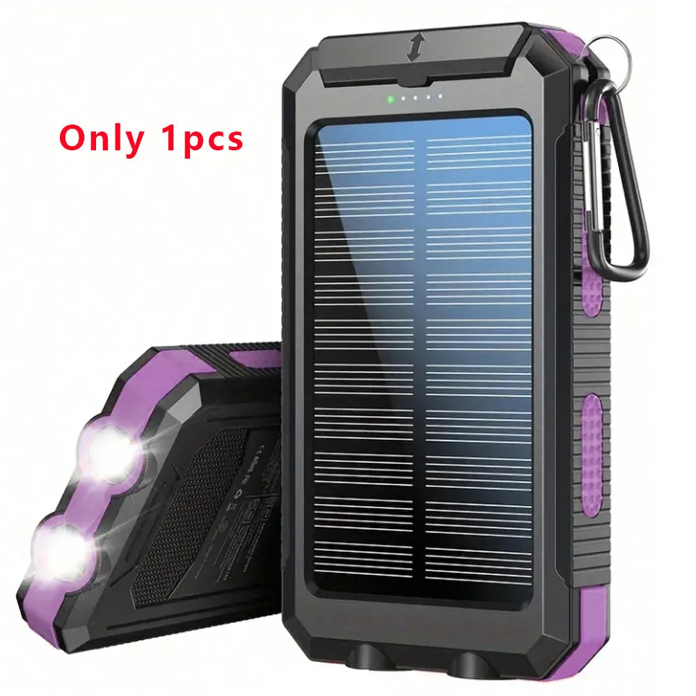 10000Ah USB Portable Charger Solar Power Bank