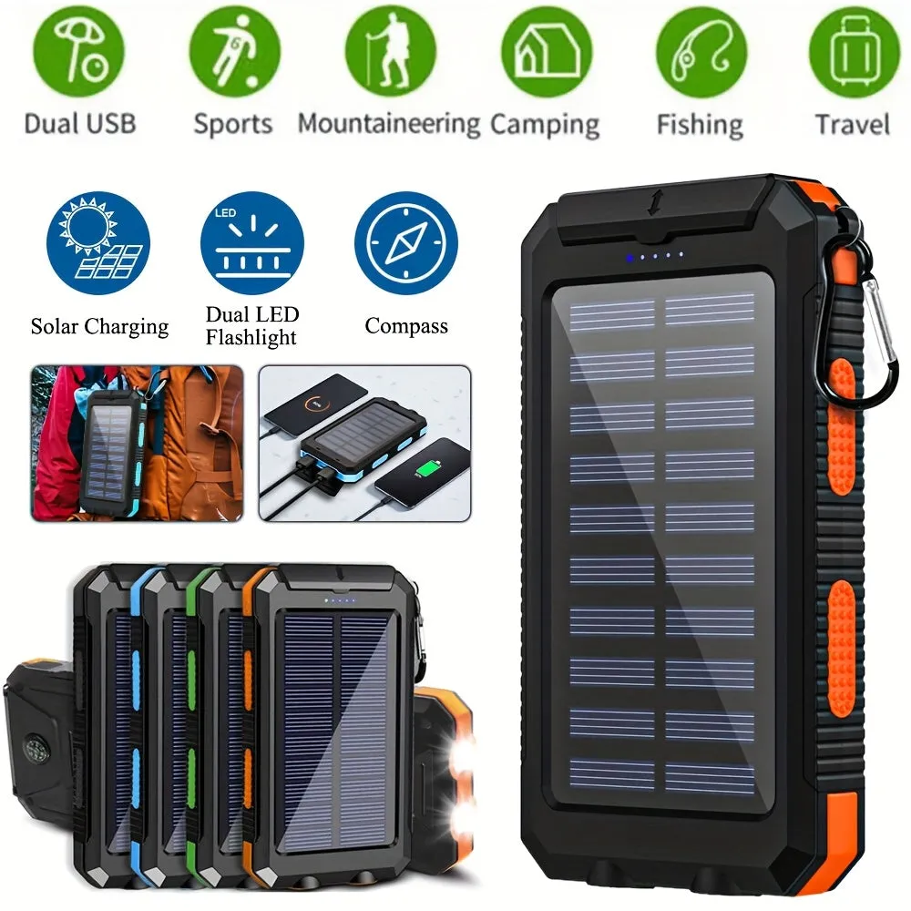 10000Ah USB Portable Charger Solar Power Bank