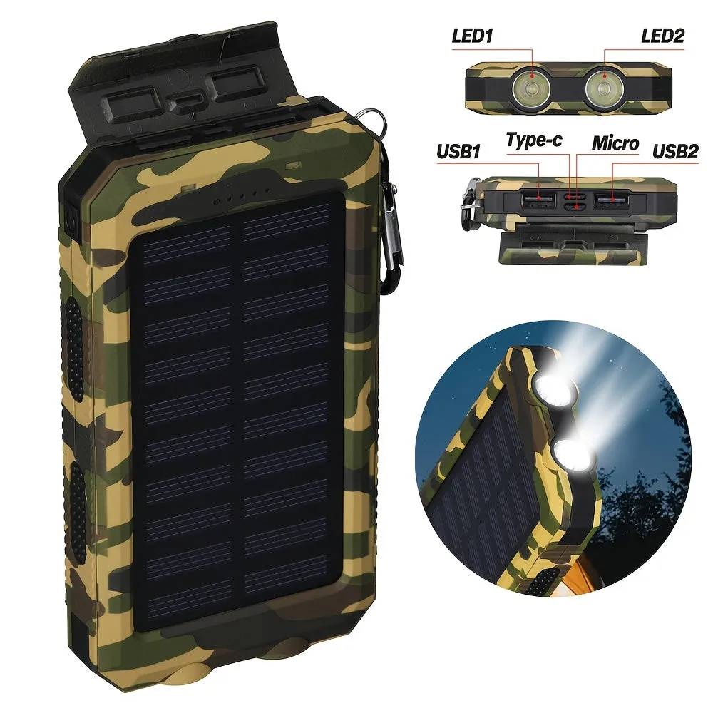 10000Ah USB Portable Charger Solar Power Bank
