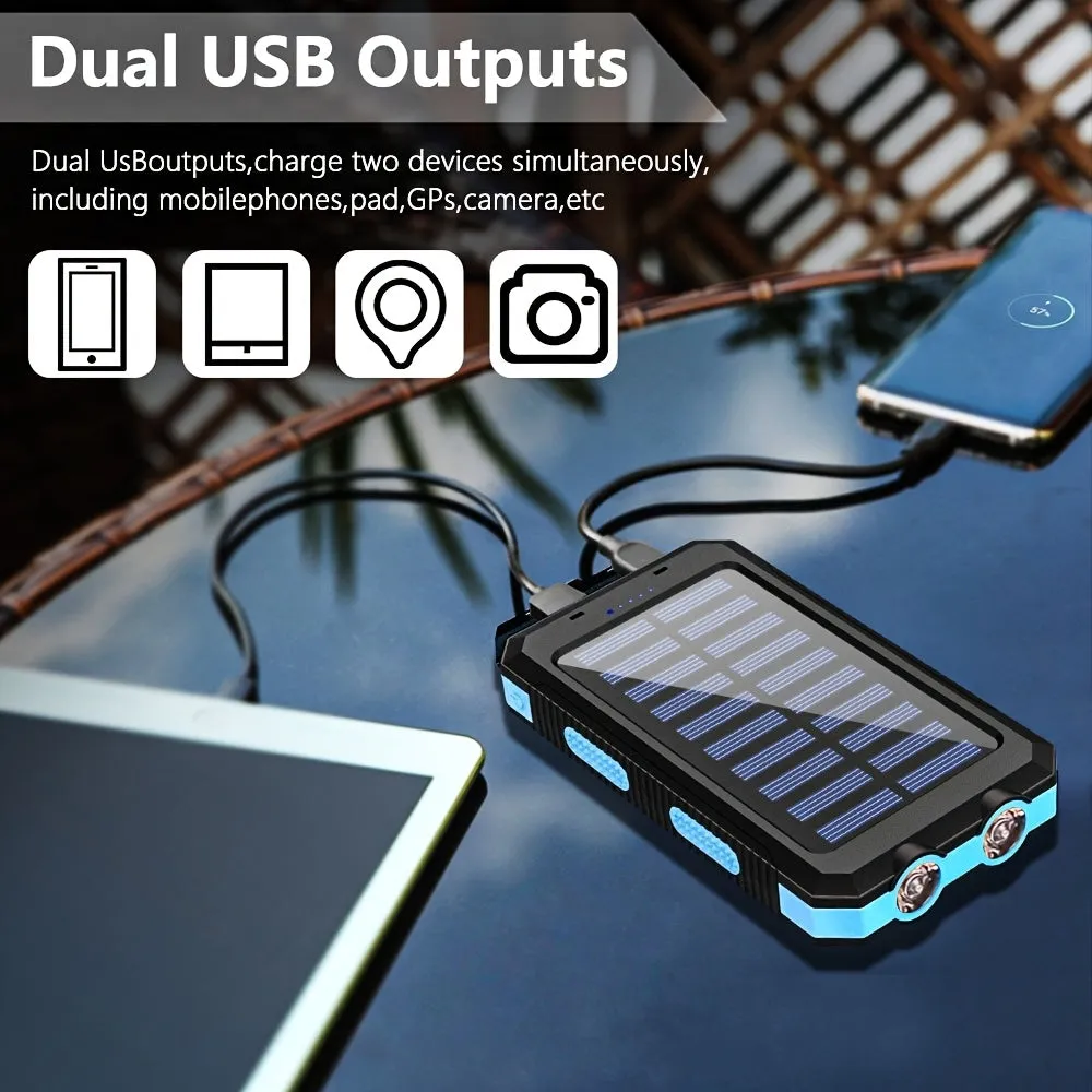 10000Ah USB Portable Charger Solar Power Bank