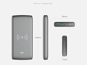 10000mAh Wireless Power Bank - Fast Qi Charging | Dual USB Ports | Portable Charger for iPhone, Samsung & More