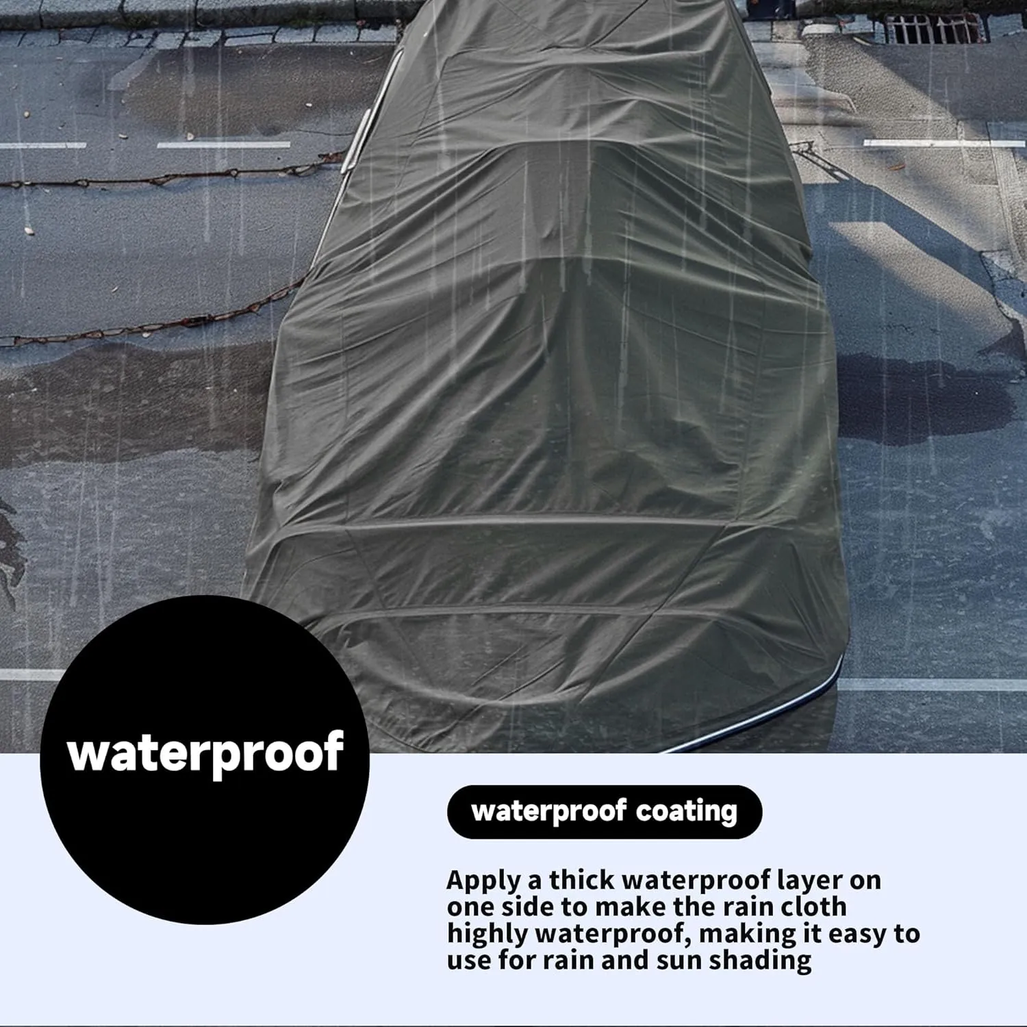 10x12 FT Black Ultra-Heavy Duty Tear-Resistant Canvas Tarpaulin,28 Mil Organic Silicone Coating Waterproof Tarps with Grommets&Reinforced Edges,for Outdoor Tent, Pool,Boat