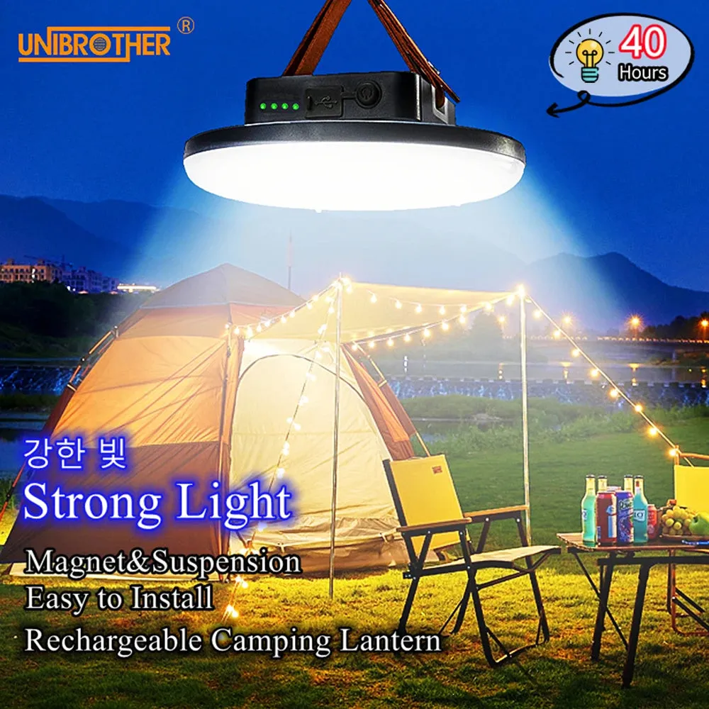 13500mAh 60W Rechargeable LED Camping Lantern with Magnet - Strong Light Portable Flashlight for Outdoor and Work