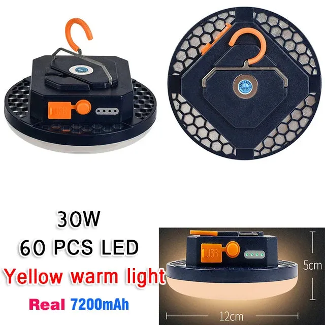 13500mAh 60W Rechargeable LED Camping Lantern with Magnet - Strong Light Portable Flashlight for Outdoor and Work