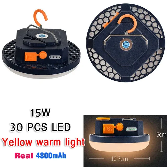 13500mAh 60W Rechargeable LED Camping Lantern with Magnet - Strong Light Portable Flashlight for Outdoor and Work