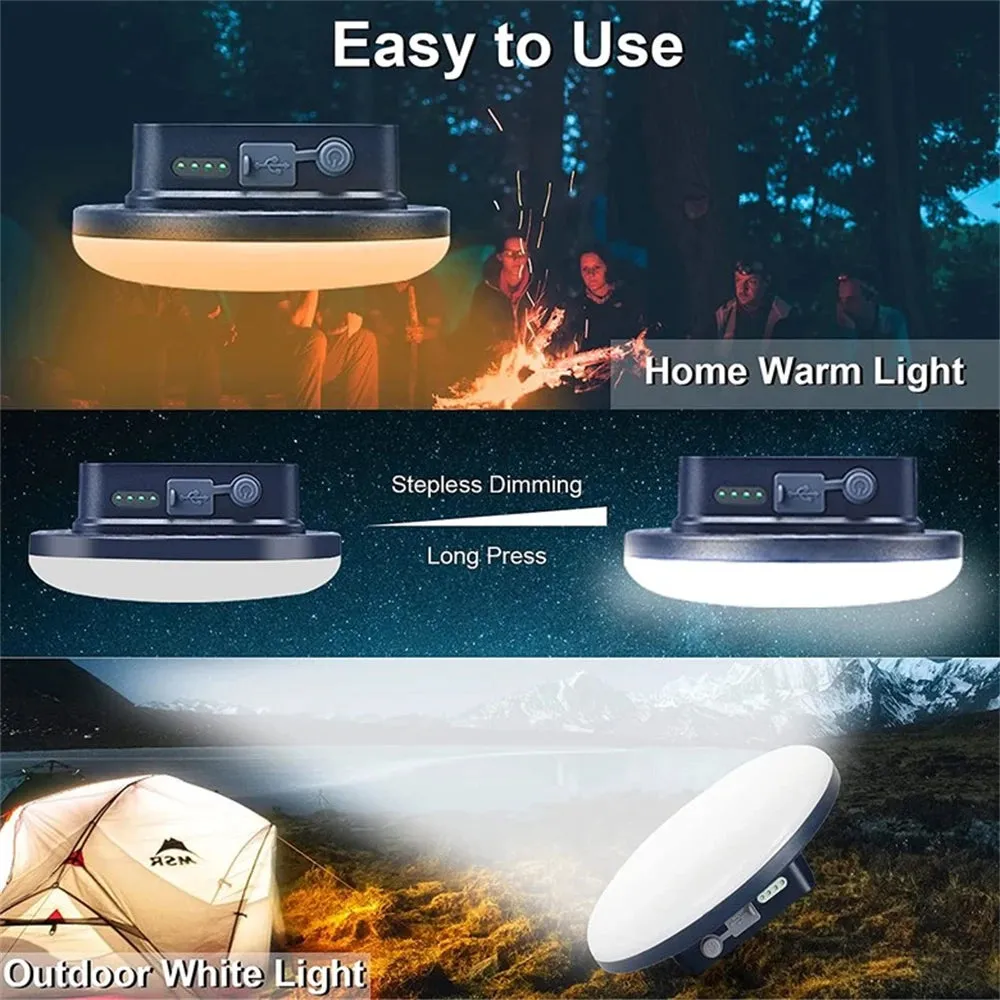 13500mAh 60W Rechargeable LED Camping Lantern with Magnet - Strong Light Portable Flashlight for Outdoor and Work
