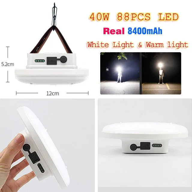 13500mAh 60W Rechargeable LED Camping Lantern with Magnet - Strong Light Portable Flashlight for Outdoor and Work