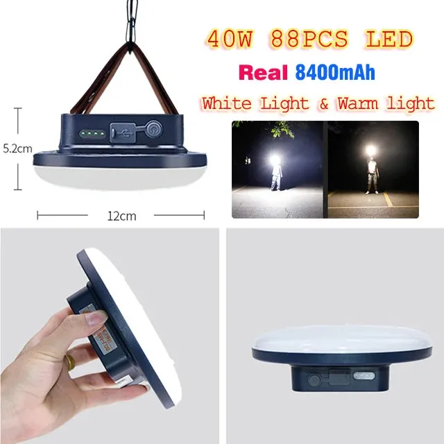 13500mAh 60W Rechargeable LED Camping Lantern with Magnet - Strong Light Portable Flashlight for Outdoor and Work