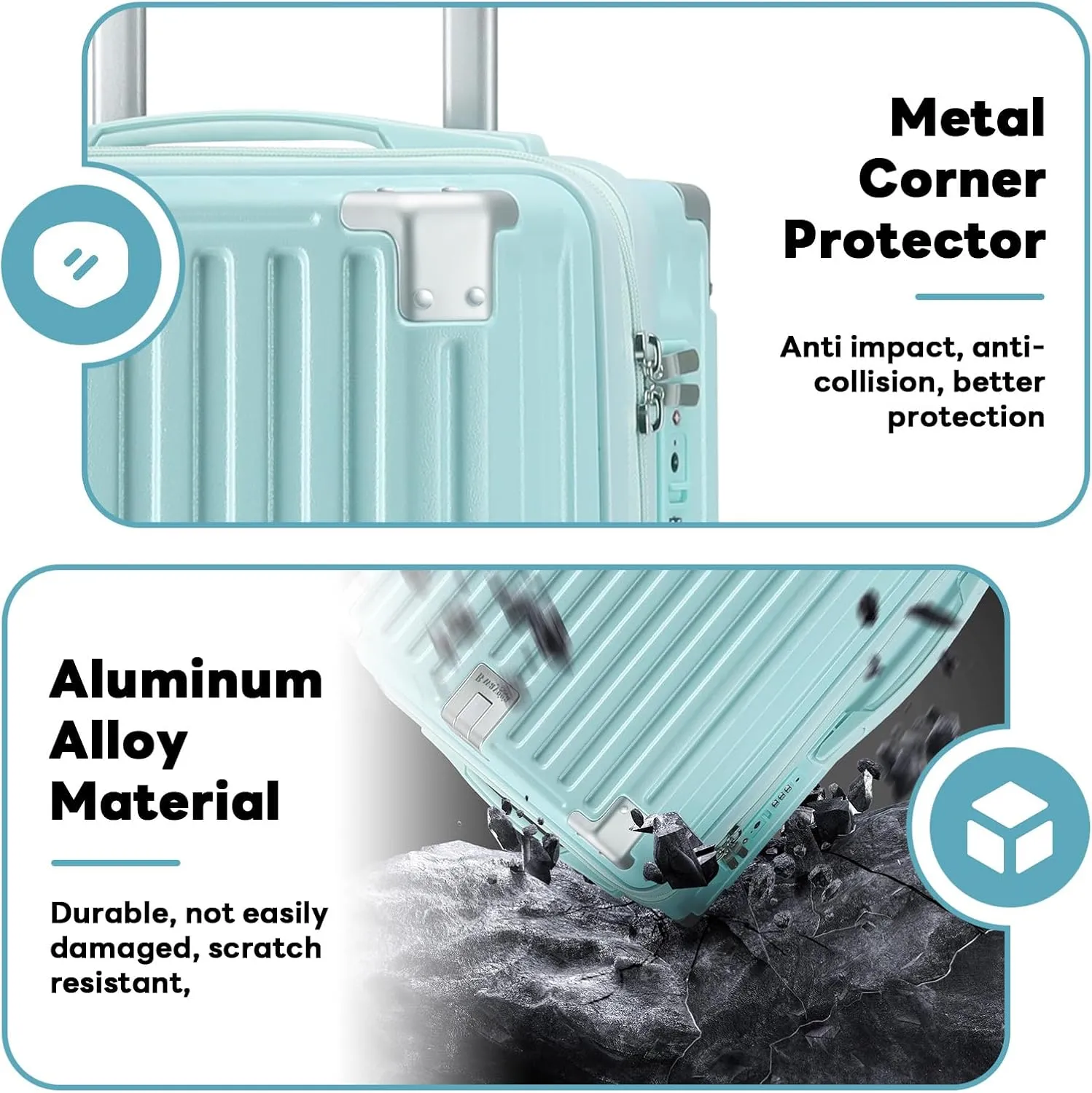 (14 20 24)Inch Carry on Luggage Carry-on with Cup Holder & USB Port, Luggage with Airline Approved TSA Lock, Softside Lightweight carry on luggage 22x14x9 airline approved 360° Double Spinner 8 Wheels
