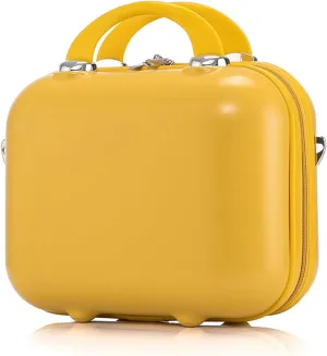 14Inch Vanity Cases with Soft Handle, Portable Hard Shell Makeup Travel Case for Women Girl, Waterproof Makeup Travel Case for Skincare