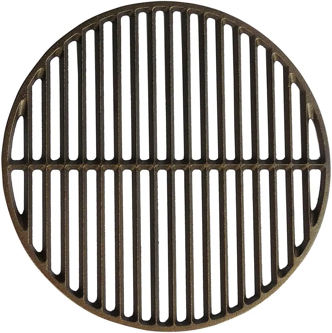 15.5" Cast Iron Grate Grids Sear Grate Fire Pit,Dracarys Round Cooking Grate big green egg accessories Fit for Medium Big Green Egg Grill Dome Char-Griller or Same Size Charcoal Grill(Medium - 15.5")