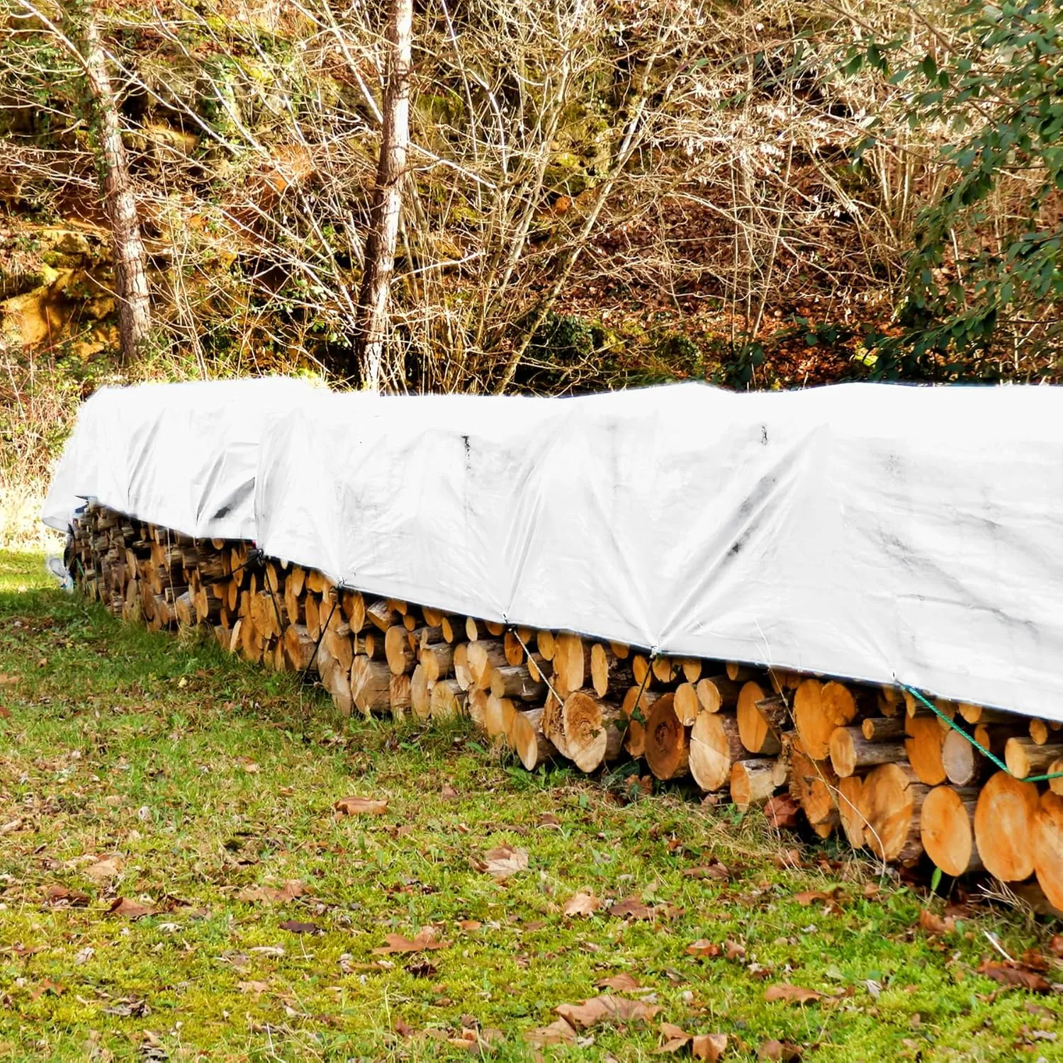16 MIL Thick Ultra Heavy Duty White Tarp 15' x 25' (True Size) 3ply Waterproof 9.5 oz UV Protected Multipurpose Protective Cover Rain Tarpaulin