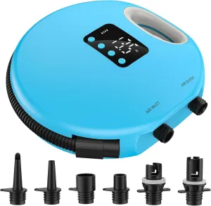 18000mAh Paddle Board Pump,20 PSI High Pressure SUP Air Pump,Electric SUP Pump &12V DC Car Connector,Rechargeable,Auto-Off,Deflation Function for Inflatables Paddle Boards,Kayaks and Boats (Blue)
