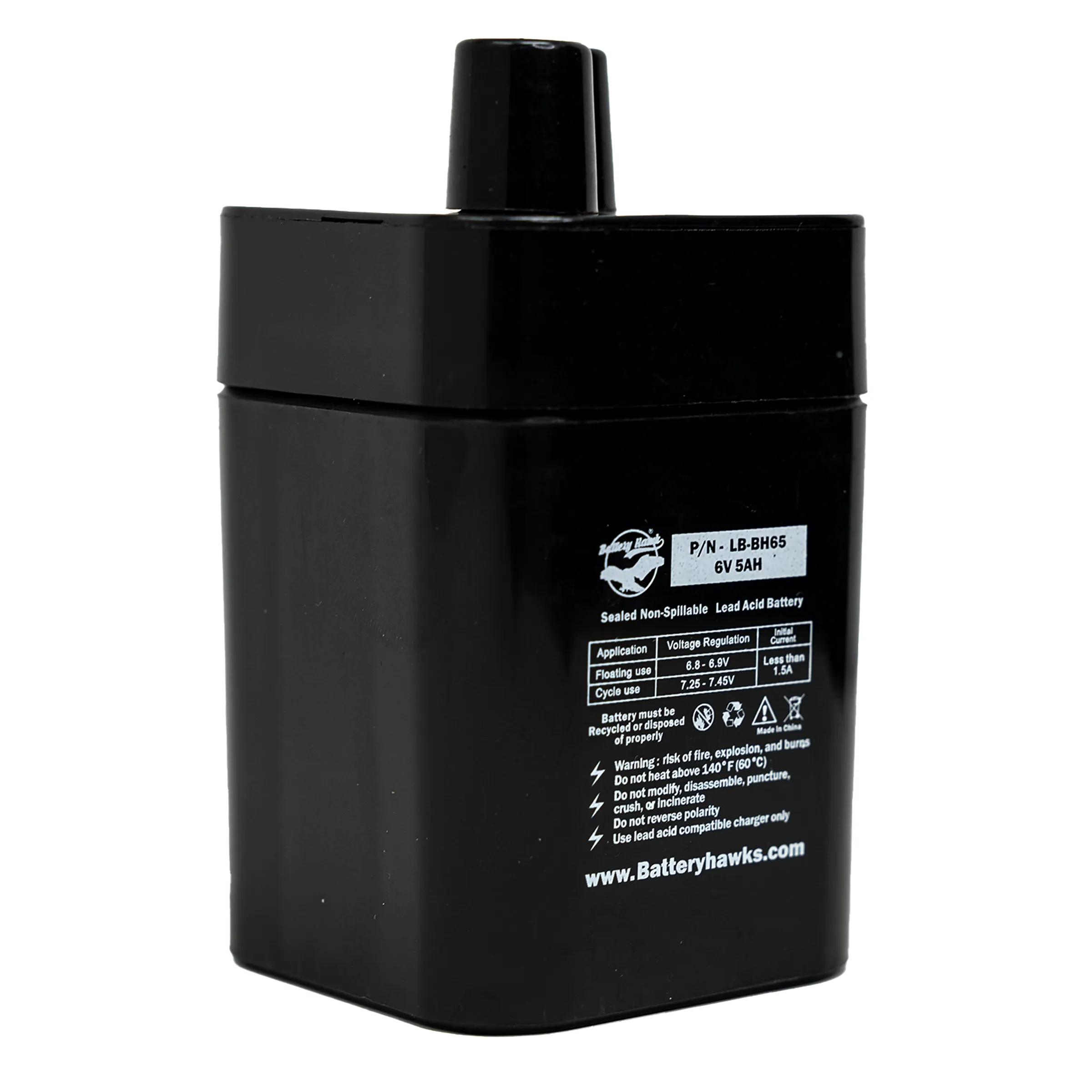 (2 Pack) 6V 5AH SLA Spring Terminal Sealed Lead Acid Battery for Lantern Flashlight