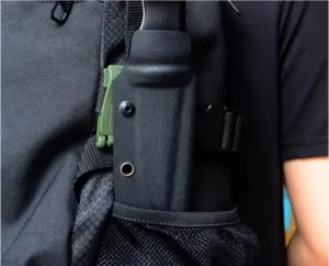 2 Sets Deep Carry Pocket Clip with Molle Connecting System Fits for Knife Sheath, Plastic Back Clip Waist Clip(Green)