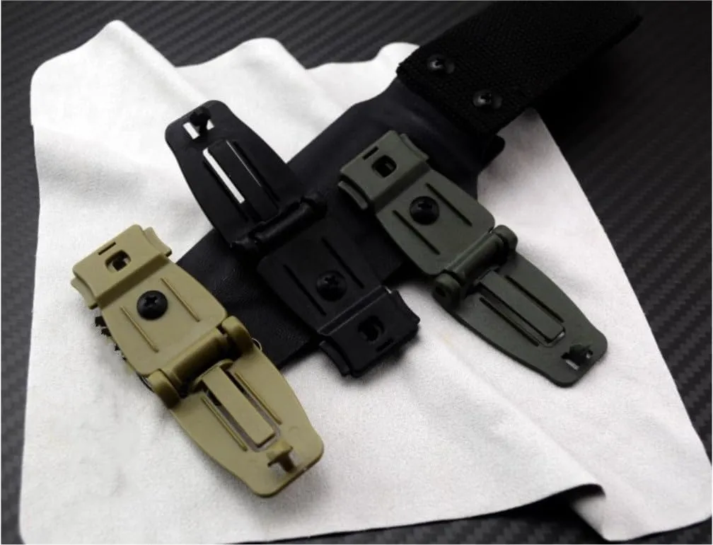 2 Sets Deep Carry Pocket Clips with Molle Connecting System Fits for Knife Sheath(Yellow)
