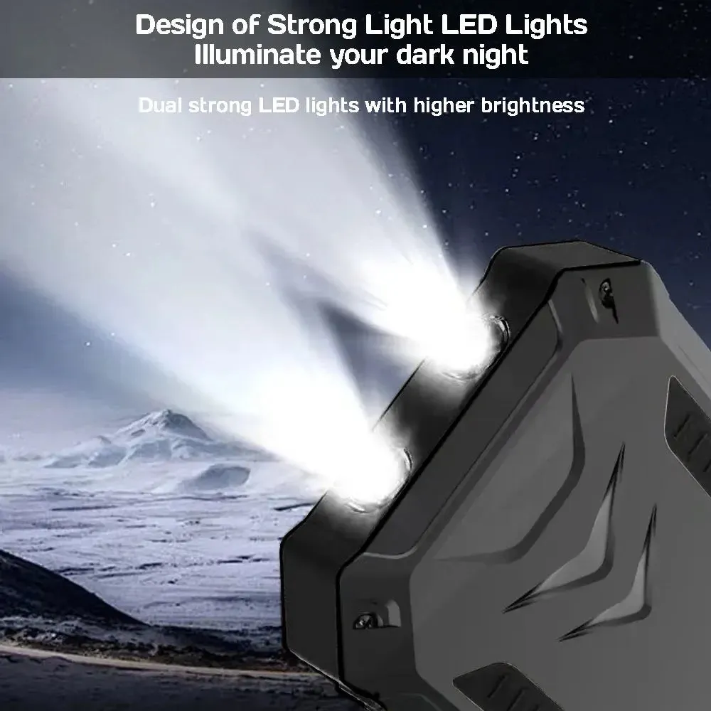 20,000mAh Solar Power Bank with Dual LED Light - Portable Charger for iPhones