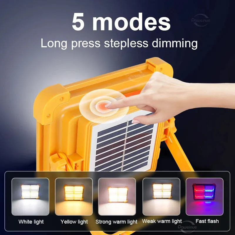 20000mAh Solar Rechargeable Camping Lantern High Power Bank LED Tent Light