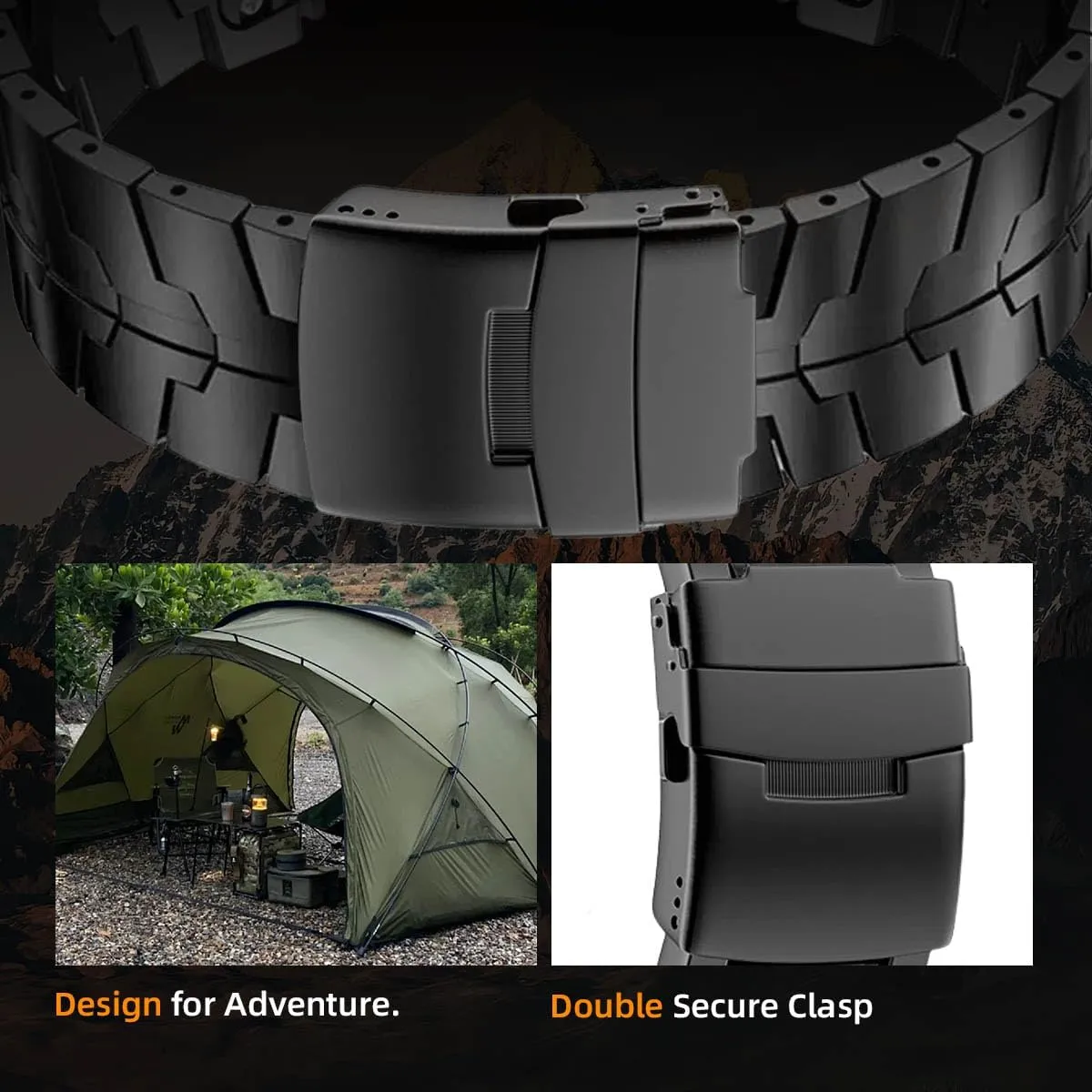 22mm Mecha Steel Bands Compatible for Garmin Fenix 8 47mm/7/6/5 Band,Quick Fit Rugged Utra Metal Strap with Folding Clasp for Fenix 5 Plus/Epix Gen 2/Forerunner 965/Epix Pro 47mm/45mm Instinct 3/2 Men