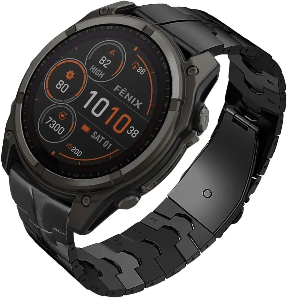 22mm Mecha Steel Bands Compatible for Garmin Fenix 8 47mm/7/6/5 Band,Quick Fit Rugged Utra Metal Strap with Folding Clasp for Fenix 5 Plus/Epix Gen 2/Forerunner 965/Epix Pro 47mm/45mm Instinct 3/2 Men