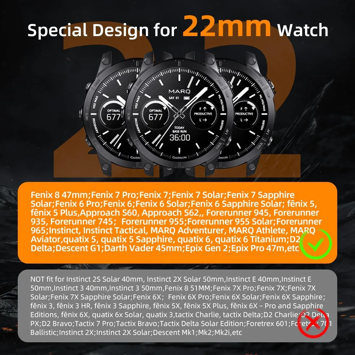 22mm Mecha Steel Bands Compatible for Garmin Fenix 8 47mm/7/6/5 Band,Quick Fit Rugged Utra Metal Strap with Folding Clasp for Fenix 5 Plus/Epix Gen 2/Forerunner 965/Epix Pro 47mm/45mm Instinct 3/2 Men