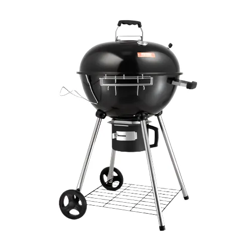22" Kettle Charcoal Grill Portable w/ Thermometer Wheels and Cover Ash Tray