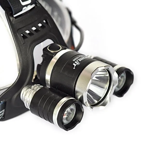 3 LED XM-L T6 Waterproof Headlamp LED Torch Flashlight