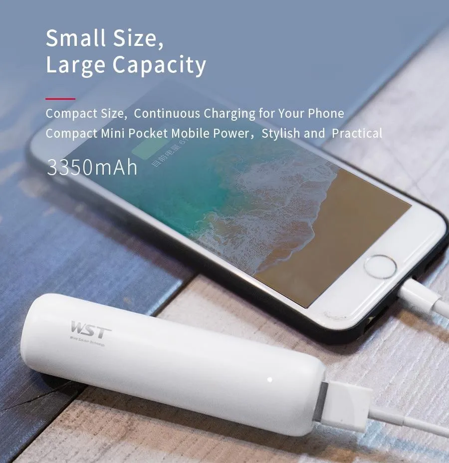 3350mAh Mini Power Bank with USB Port