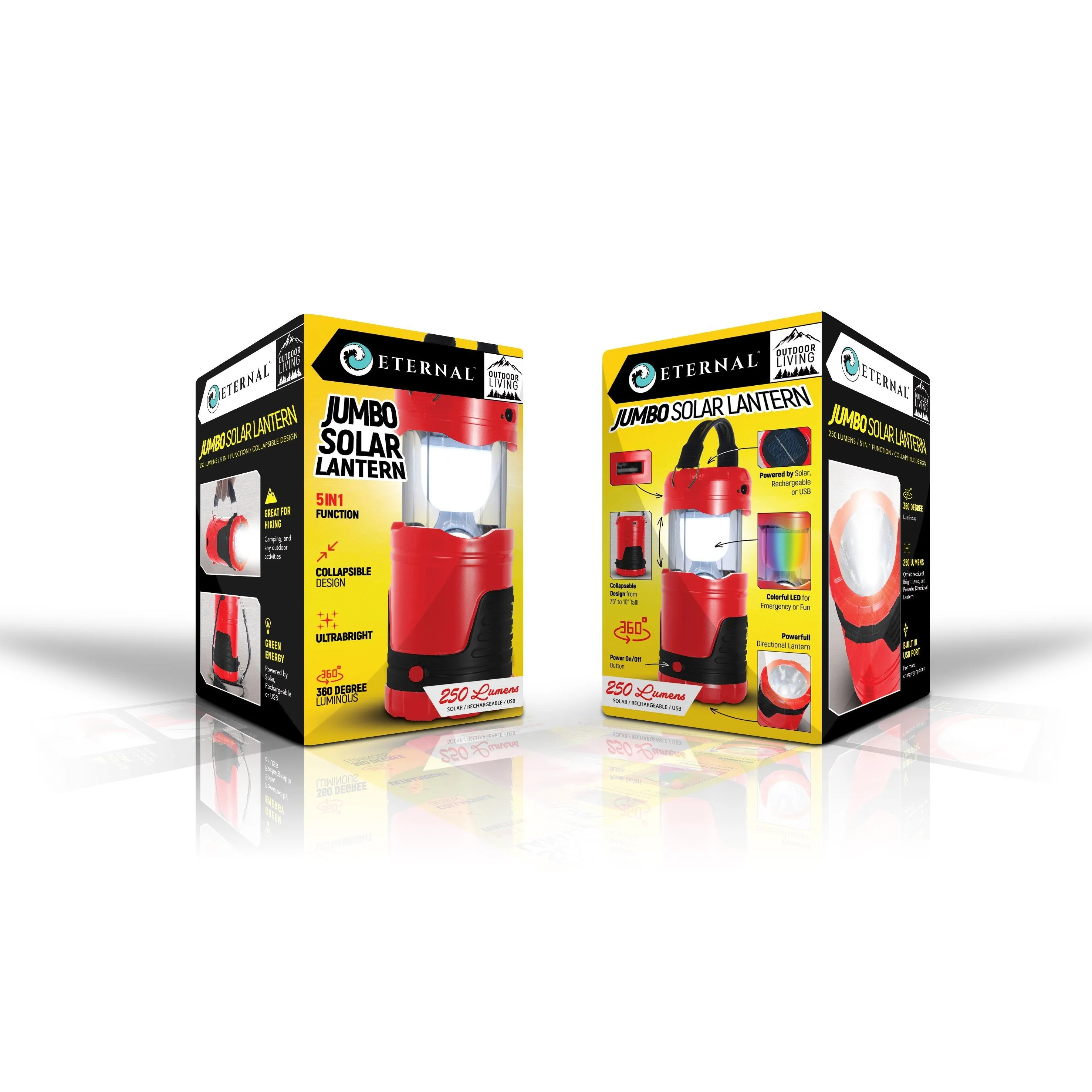 360-Degree Solar Powered LED 5-in-1 Lantern