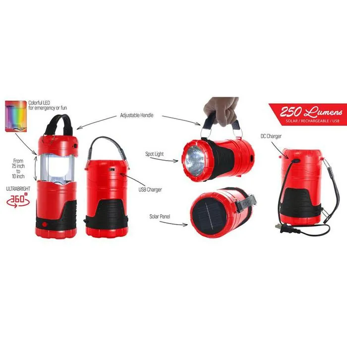 360-Degree Solar Powered LED 5-in-1 Lantern