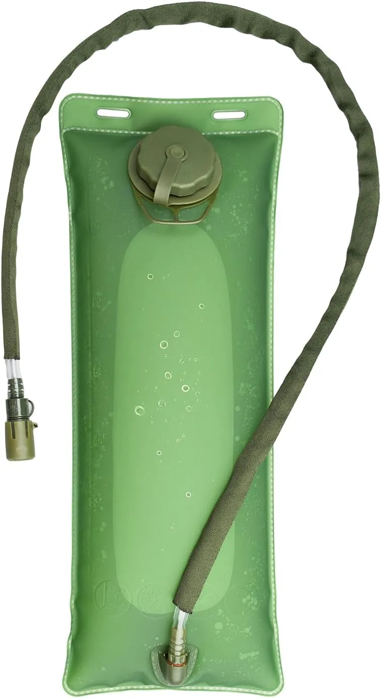 3L TPU Matte Hydration Bladder, Leak-Proof Water Reservoir for Hiking, Running & Cycling, Durable Water Pouch for Outdoor Adventures, Military Green