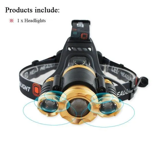 3T6 CREE XML T6 zoom led headlight IR headlamp USB 18650 battery head lamp camping waterproof hike light fishing head lanterna