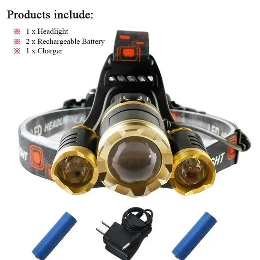 3T6 CREE XML T6 zoom led headlight IR headlamp USB 18650 battery head lamp camping waterproof hike light fishing head lanterna