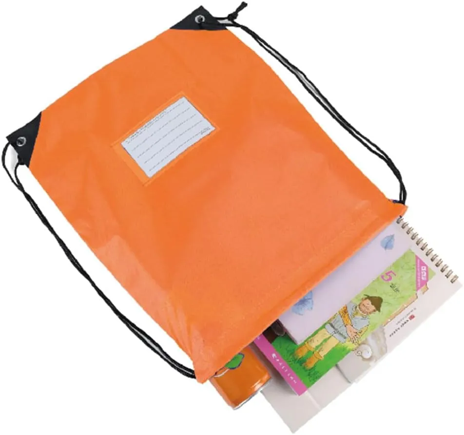 40 Pcs Drawstring Bags,Bulk Draw String Backpack, DIY Gym Sports Cinch Bag Sackpack for Women Men, Orange