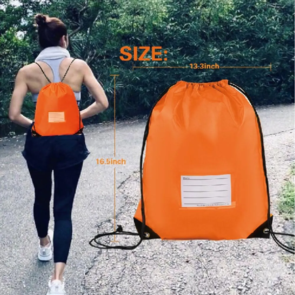 40 Pcs Drawstring Bags,Bulk Draw String Backpack, DIY Gym Sports Cinch Bag Sackpack for Women Men, Orange