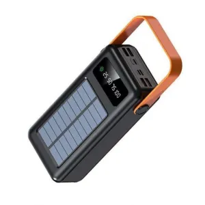 40000Mah Solar Powered Power Bank With LED Flashlight- SD