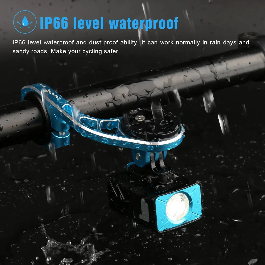 450 Lumens Bicycle LED Flashlight - Type-C Rechargeable Bike Light with Quick Release and 1600mAh Battery Lantern