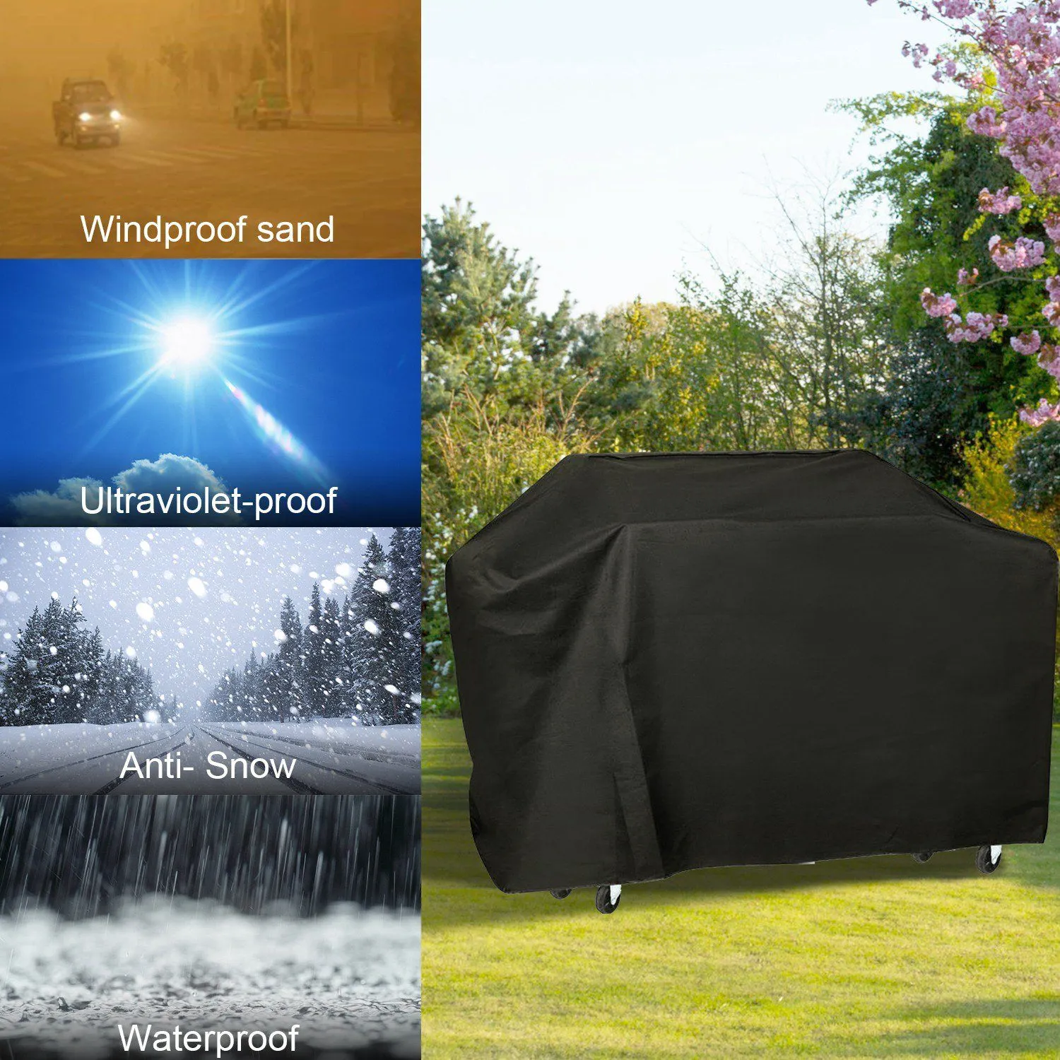 57-Inch Weather Resistant Barbecue Grill Cover