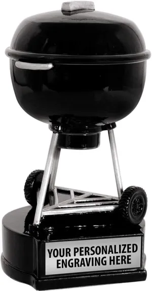 5" Charcoal BBQ Grill Trophies, Custom Engraved BBQ Trophy Award Prime