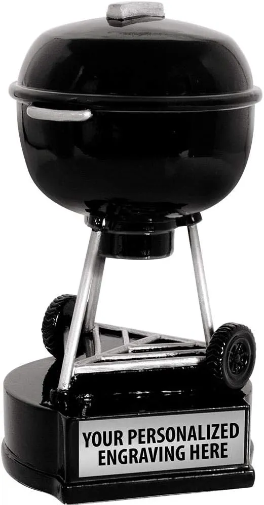5" Charcoal BBQ Grill Trophies, Custom Engraved BBQ Trophy Award Prime