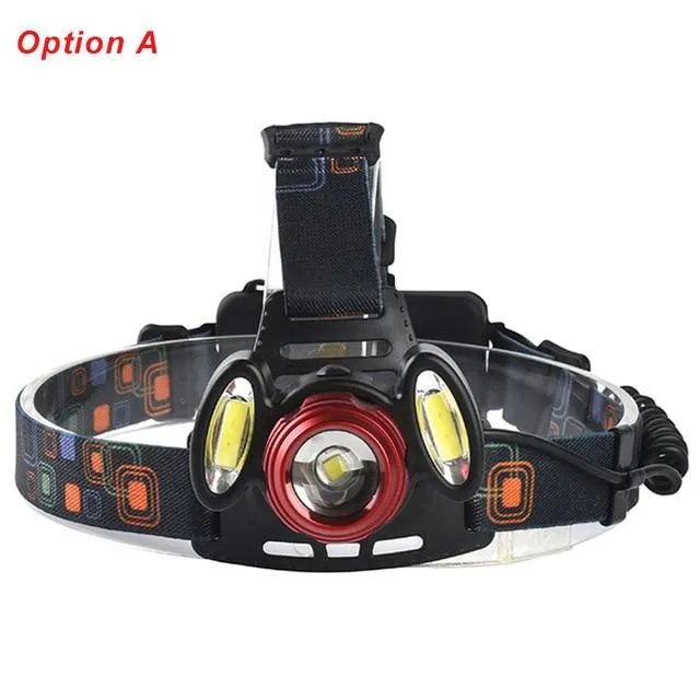 7000 Lumen Pwerful LED Head Flashlight Head 18650 Battery XM-L T6 COB LED Headlamp Hunting Fishing Headlight Lamp