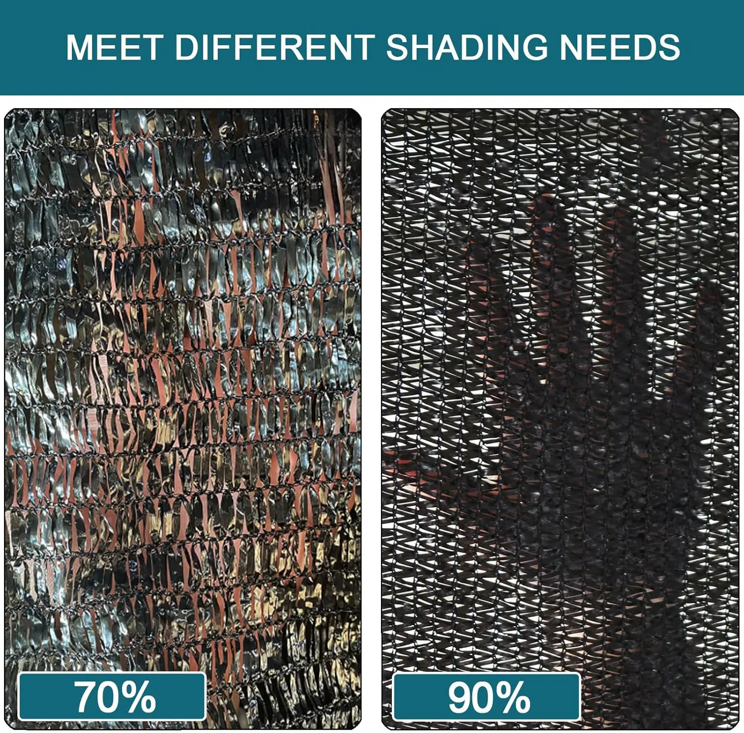 90% Shade Cloth, 10x10 FT Tear Resistant Sun Shade Net with Reinforced Grommet, Durable Garden Shade Tarp Cover for Greenhouse, Plant Cover, Chicken Coop, Patio,16x39ft/500x1200cm