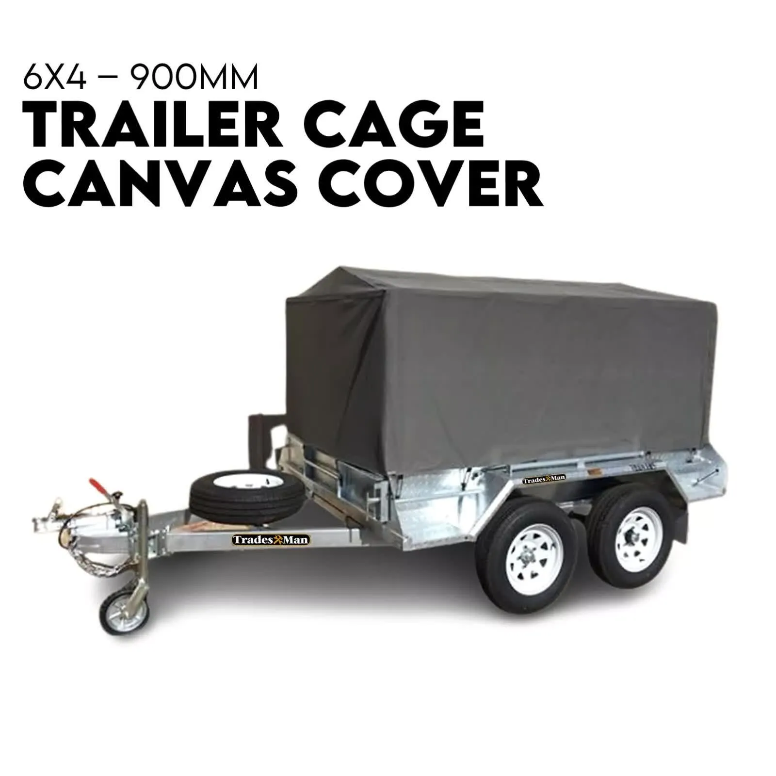 900mm Trailer Cage Canvas Tarp Cover for 6x4 High Quality Cage Universal 3 foot-VIC_Rural
