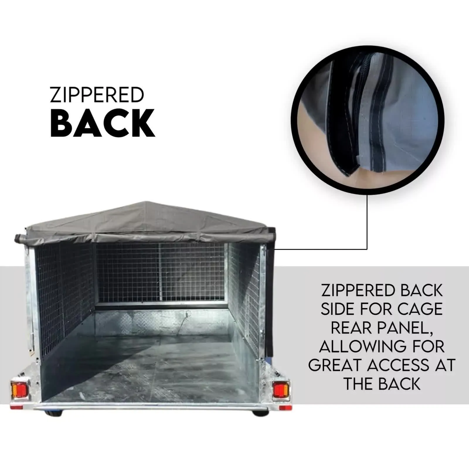 900mm Trailer Cage Canvas Tarp Cover for 6x4 High Quality Cage Universal 3 foot-VIC_Rural