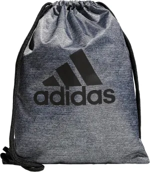 adidas Tournament 3.0 Sackpack Drawstring Bag Lightweight Backpack, Jersey Onix Grey/Black, One Size