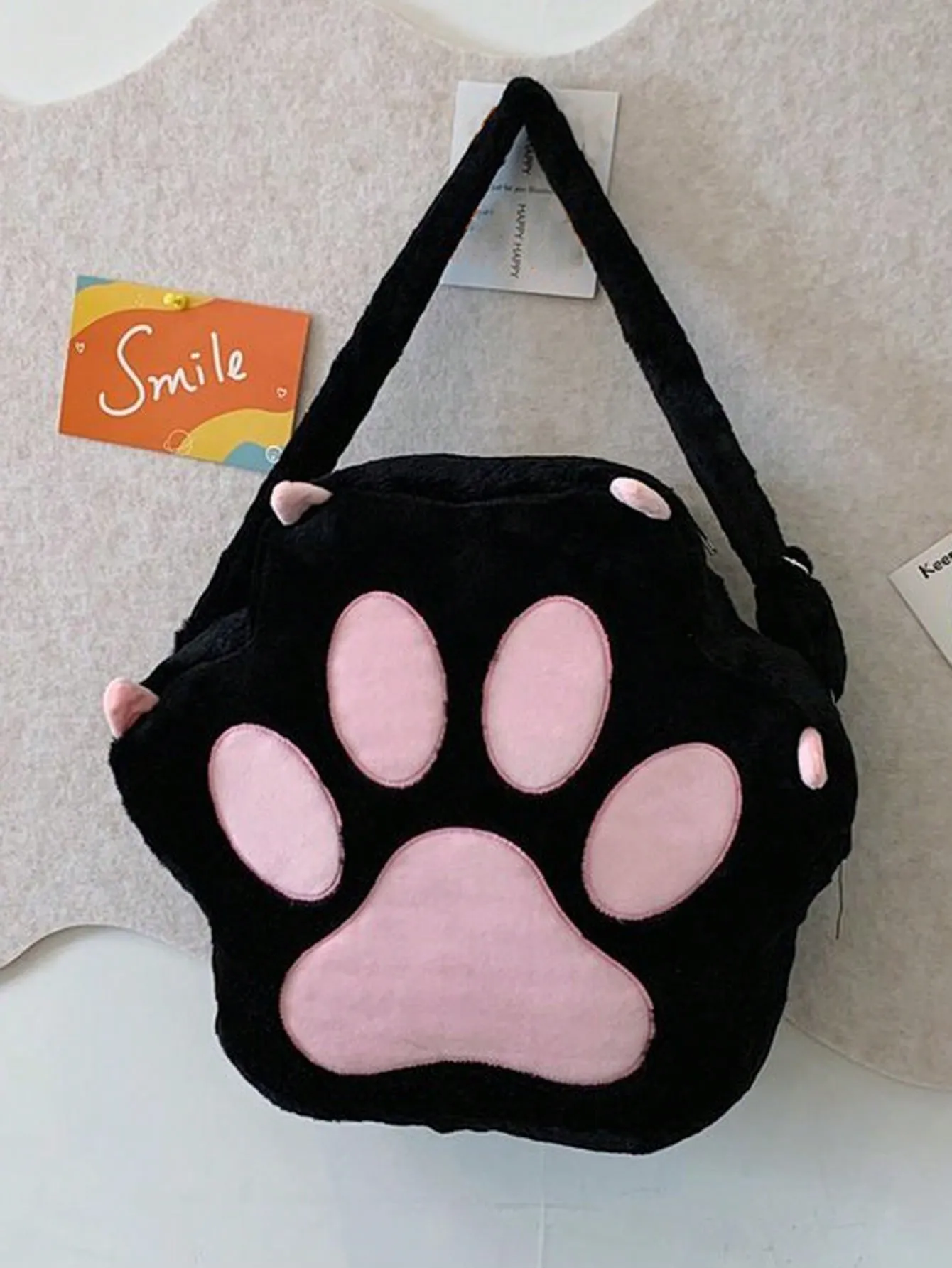 Adorable Cat Paw Plush Backpack: The Perfect Personalized Gift for Trendy Girls!